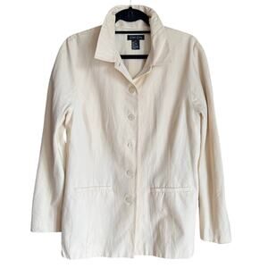 Vintage C'est City Silk Linen Butter Yellow Jacket Blazer Size 12 Classic Chic